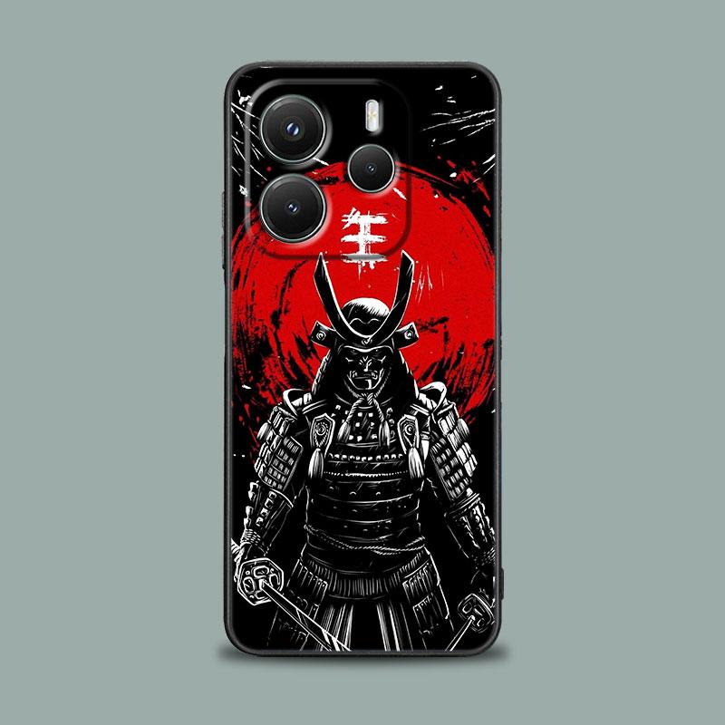 Phone Case for Xiaomi Redmi 15C 14C 12C 13C 4G Redmi Note 15 14 13 12 11 10 Pro Plus 12S Soft Cover Japanese Art Samurai Ninja