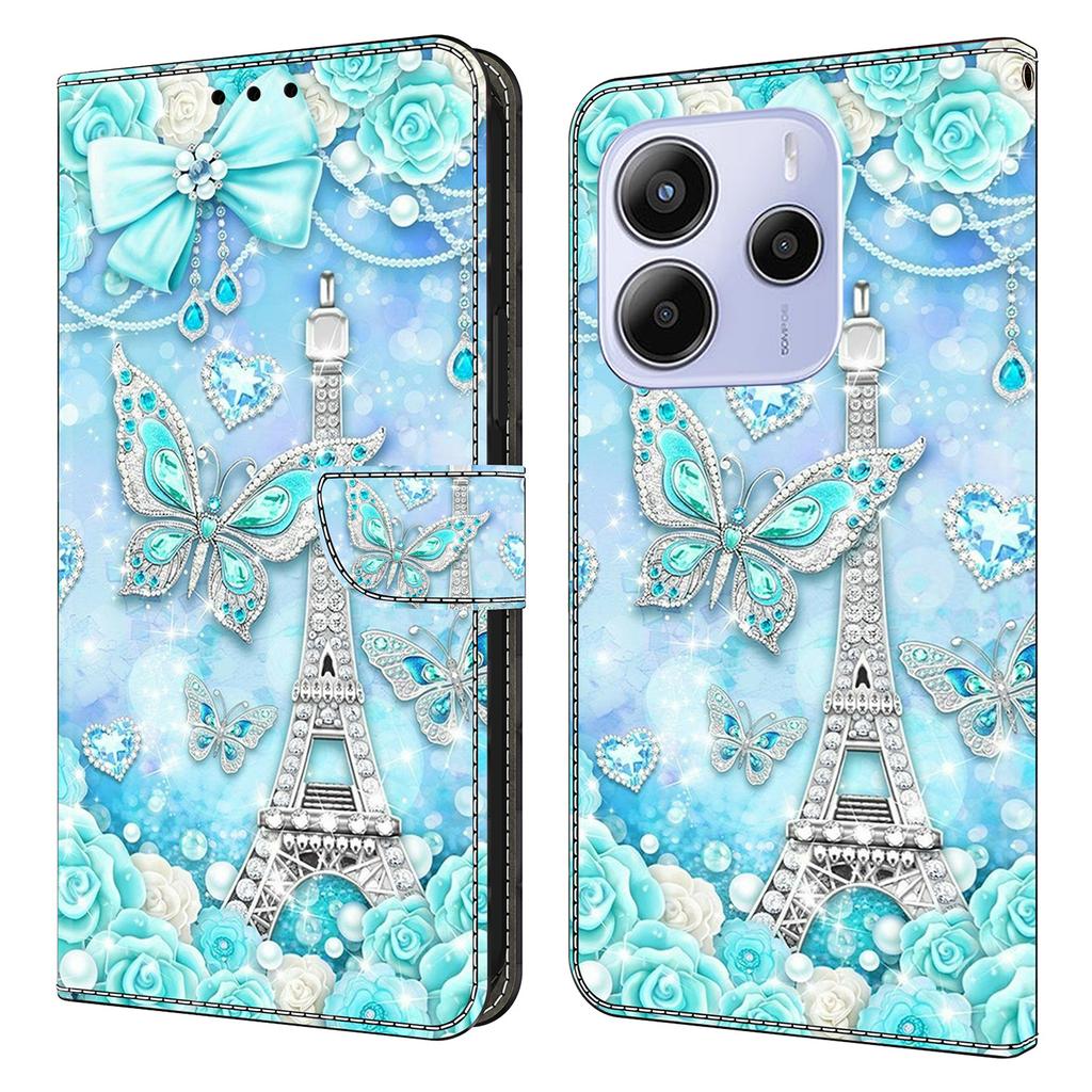 For Xiaomi Redmi Note 14 5G Wallet Case Pattern Printing Stand Leather Flip Phone Cover