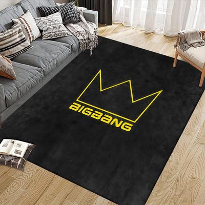Bigbang Printed Carpet, Home Sofa Decoration for Living Room & Bedroom, Non‑Slip Play Flannel Floor Mat for Game Room