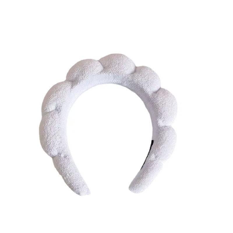 New Fashion Sponge Headband for Women Girls Puffy Hair Band Makeup Bubble Retro Terry Cloth Headbands Hair Accessories Headwear