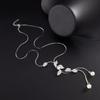 Ladies Pearl Leaves Chain Necklace