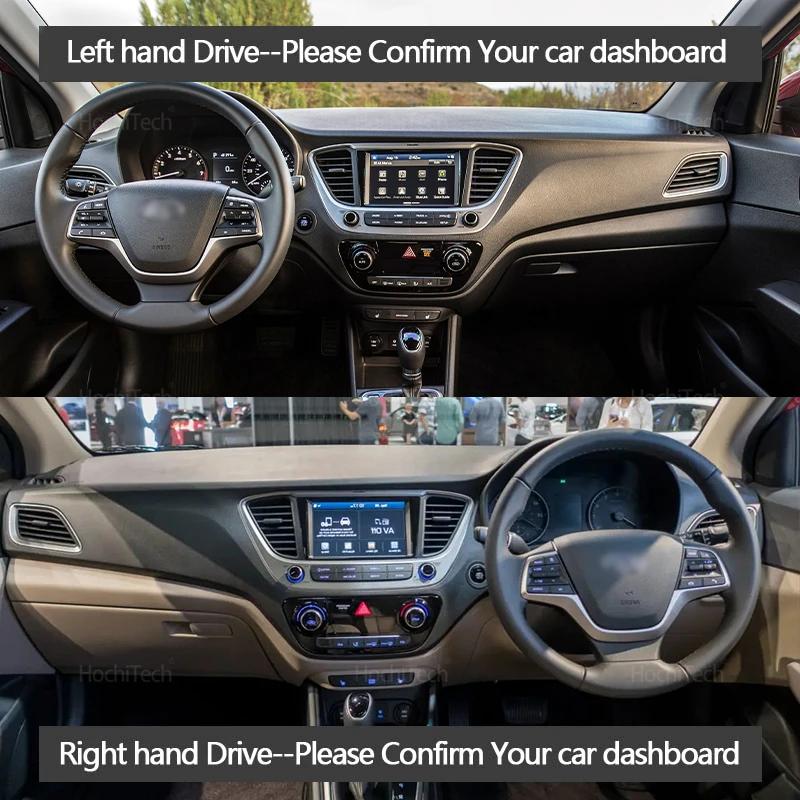 For Hyundai Solaris 2 Accent Verna 2017-2021 Dashboard Cover Board Anti-Slip Mat Protect Pad Car Accessories Sunshade Carpet