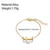 Simple Gold Color Cross Chain Bracelet for Women Shiny Charm Hand Bracelet Wedding Jewelry