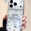 Winter Snowflakes Christmas Bunny Glitter Phone Case For iPhone 17 Air 16 15 14 12 13 11Pro Max Plus Anti Drop Protective Cover