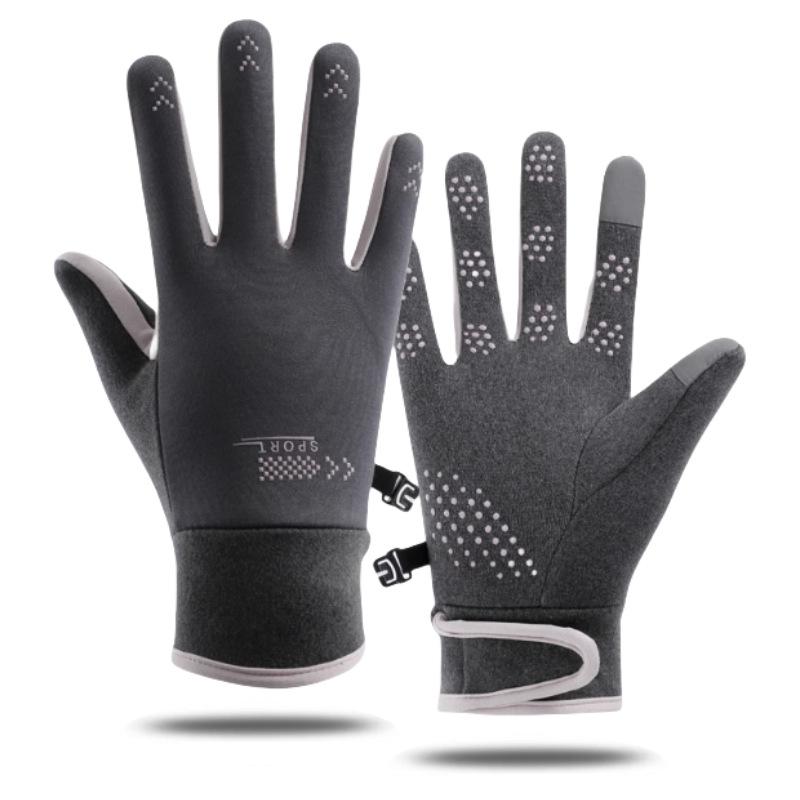 German velvet autumn and winter warm gloves women's outdoor windproof cycling sports non-slip touch screen cold-proof couple gloves men's velvet