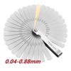 Metric 0.04-0.88mm Feeler Gauge Stainless Steel Gap Gauge Gap Filler  Spark Plug Measurement