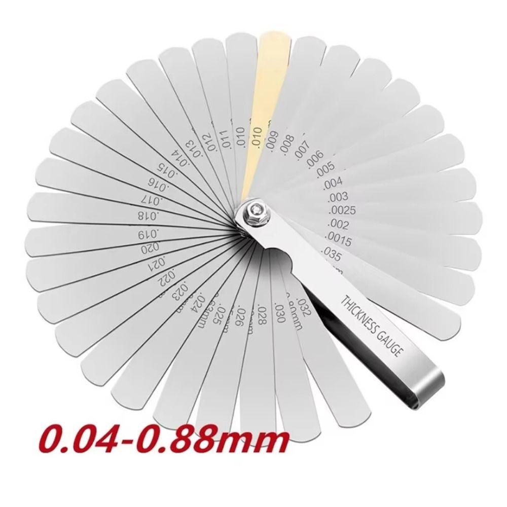 Metric 0.04-0.88mm Feeler Gauge Stainless Steel Gap Gauge Gap Filler  Spark Plug Measurement