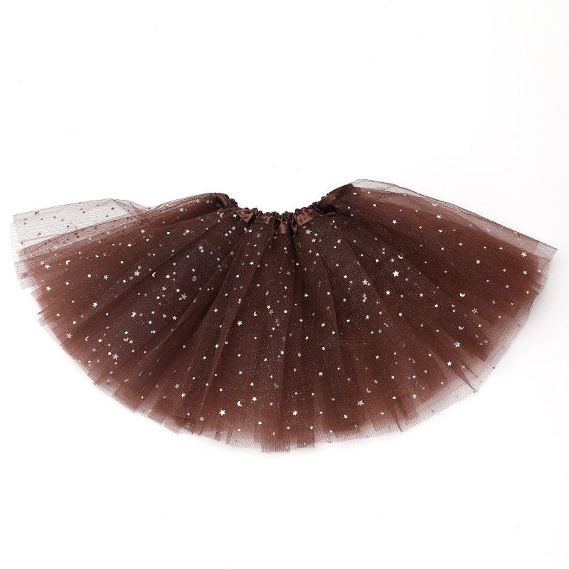 

Пышная юбка-пачка для девочек - Принцессина трехслойная балетная юбка для детей 30CM коричневый