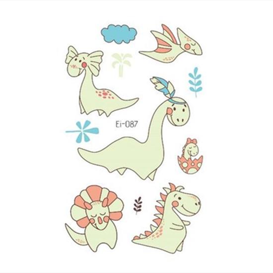 Luminous Tattoo Stickers Temporary Fake Tattoos Kid Glow Paste On Face Arm Leg for Children Body Art Mermaid Dinosaur Sticke