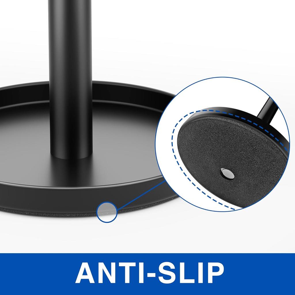 Black Stainless Toothbrush Holder Stand: Rustproof Bathroom Countertop Organizer, 4 Ventilated Slots Hold Manual Toothbrushes, Razor