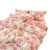 Pure cotton thickened and ground four-piece set of bedding, three-piece set of quilt cover for college students, bed sheets for mothers and babies in