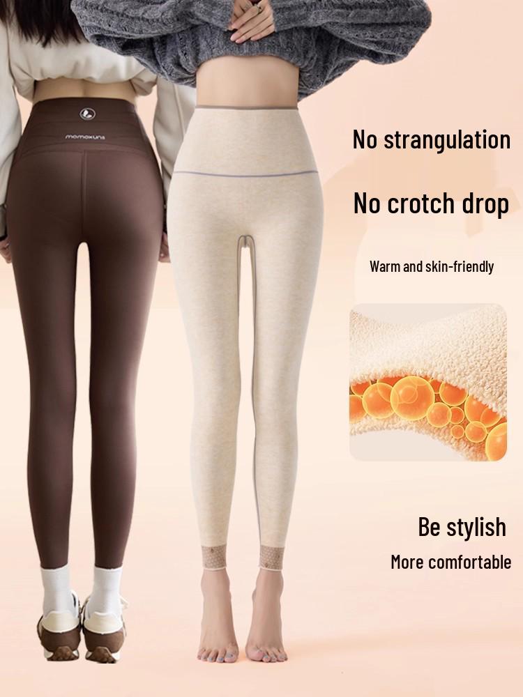 Women's High Waist Hip-Lifting Winter Yoga Pants - Velvet Thickened, Warm, Slimming, Non-Bulky (2025 New Style)