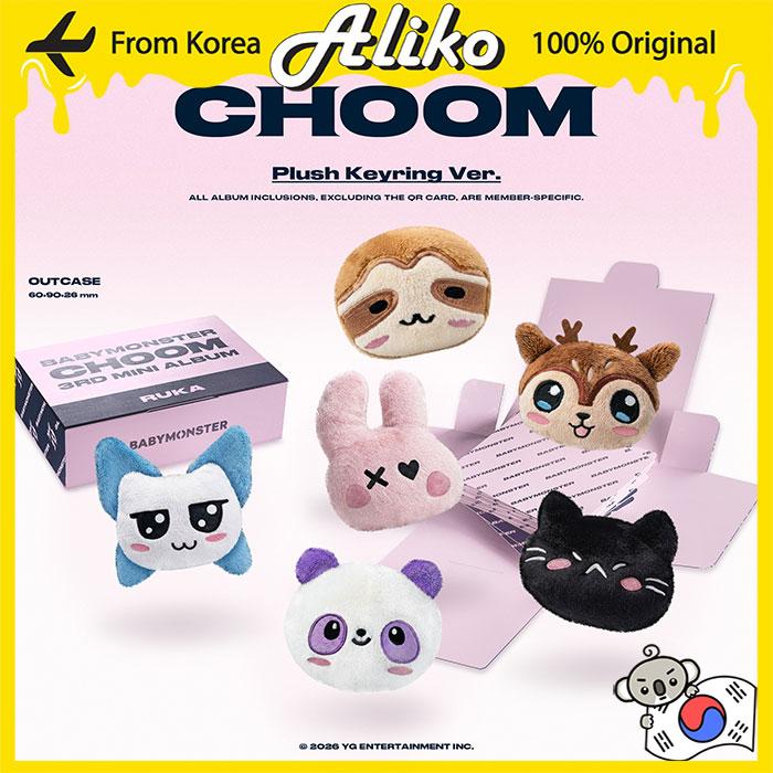 [pre-order] BABYMONSTER 3rd Mini Album - CHOOM (Plush Keyring Ver.)