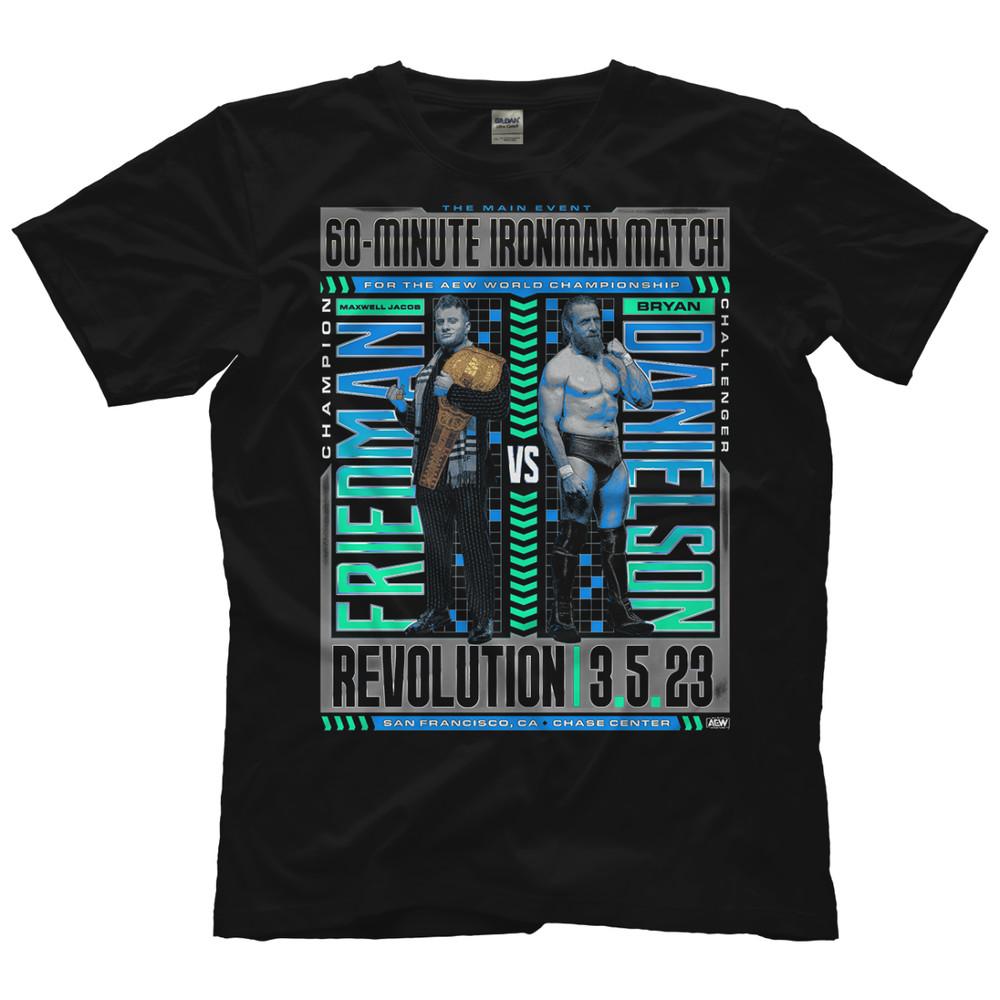 AEW Revolution 2023 MJF Vs Bryan Danielson Ironman Match AEW Official TShirt Unisex T-Shirt Graphic Tee XXXL