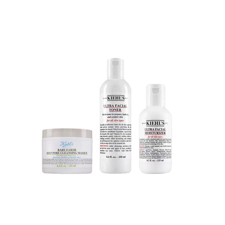 Kiehl s Skincare Sets Unisex Mask 125ml+Toner 250ml+ Moistrrizer 125ml