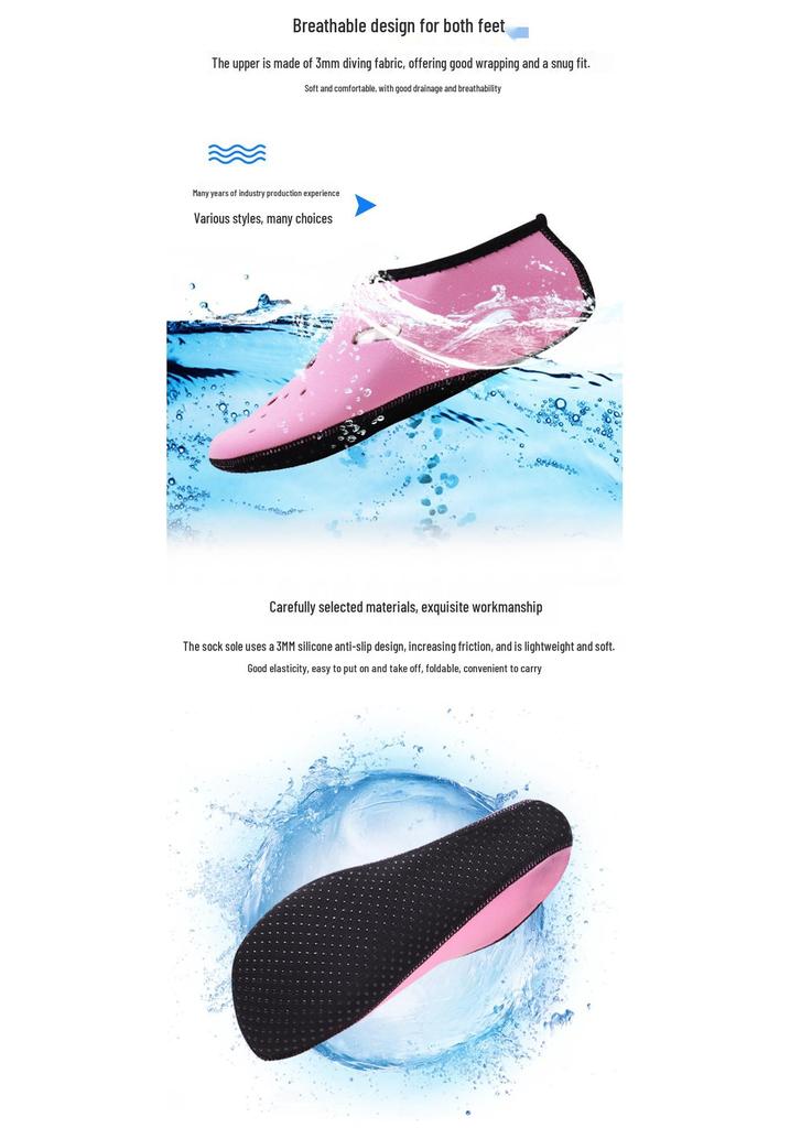 Enhanced Diving, Beach, and Yoga Socks - Breathable Flipper Covers for Snorkeling and Water Parks