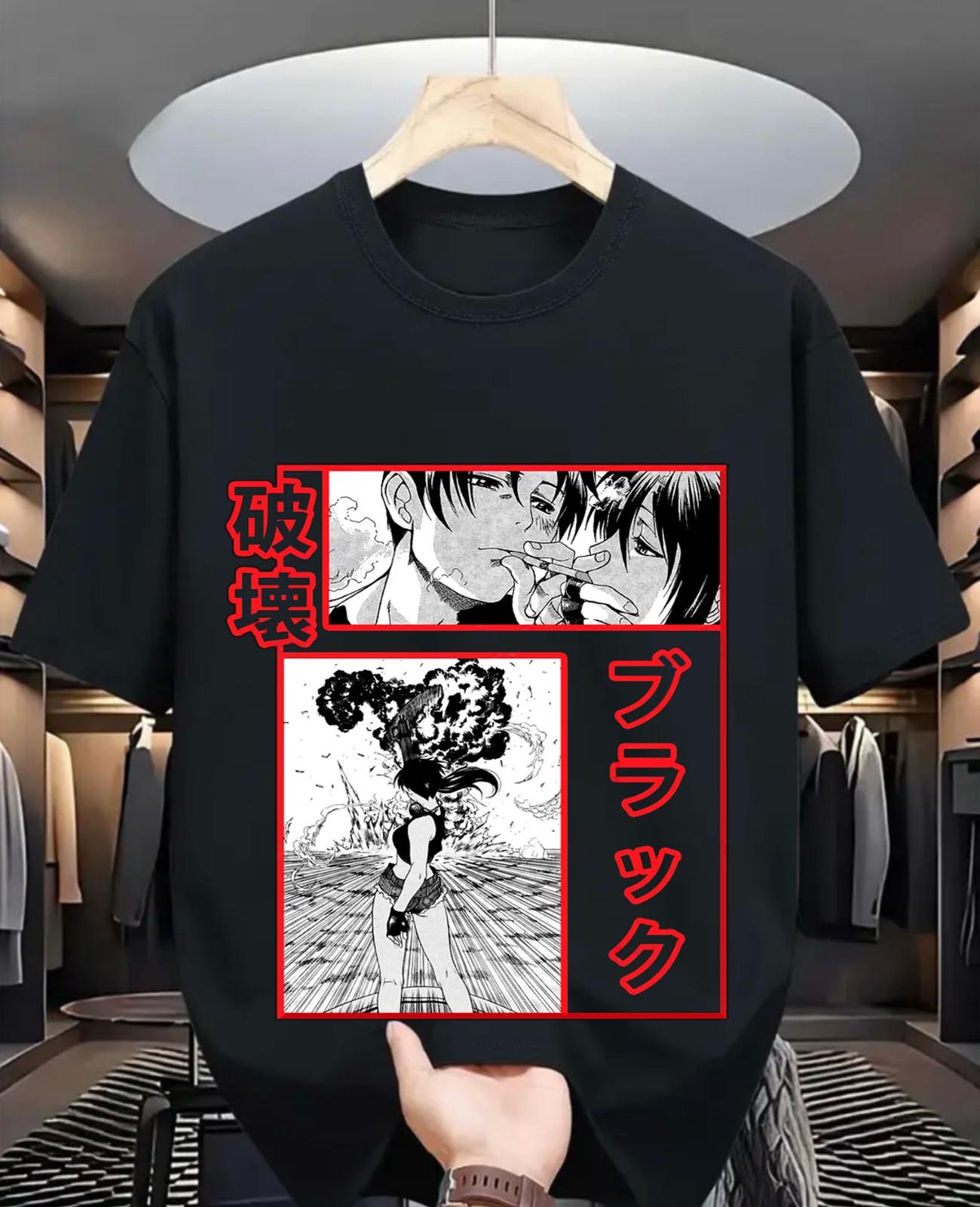 Black Lagoon Revy T-Shirt Mens Womens Tees Top Manga Strip Girl Anime Manga Gifts Shirt Tee All Size 4XL