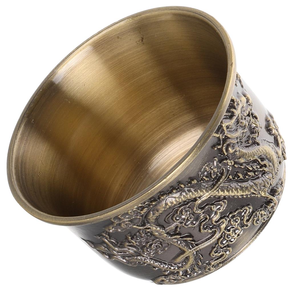 Dragon Phoenix Bronze Tea Cup Intricate Design Small Size Breakage Resistant Kung Fu Tea Mug Vintage Chinese Teacup for Daily