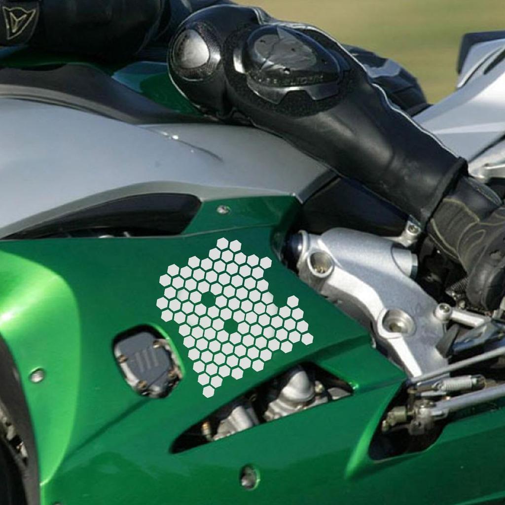 SOUFLY Reflective Motorcycle Stickers, Reflective Stickers for Helmet - Vista Print Honeycomb Reflective Helmet