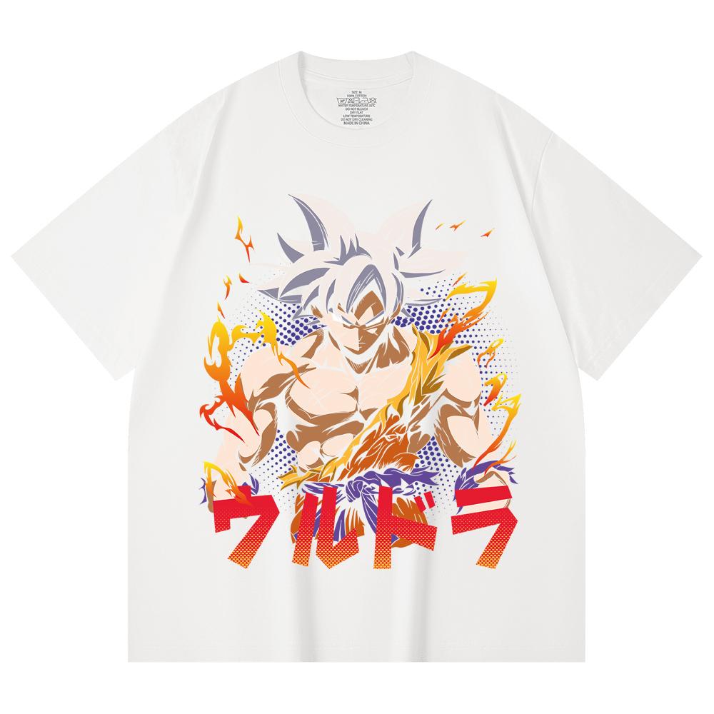 230 Gsm 100% Cotton Dragon Ball V11 Goku Ultra Print Unisex Heavy Cotton T Shirt