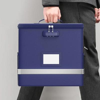 Fireproof File Box With Lock,file Box Storage Organizer,foldable Storage Box. 44*32*10cm Fireproof And Waterproof Protection