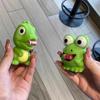 Cartoon Squeeze Toy Funny Tongue Out Green Frog/Dinosaur Stress Relief Toy Creative Cartoon Soft Vinyl Pinch Toy Sensory Therapy Fidget Toy