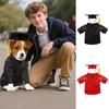 Dog Graduation Hat and Gown Washable Dog Graduation Hat and Gown Shirt Costume Set with Tassel Outfits Pet Clothes for Small