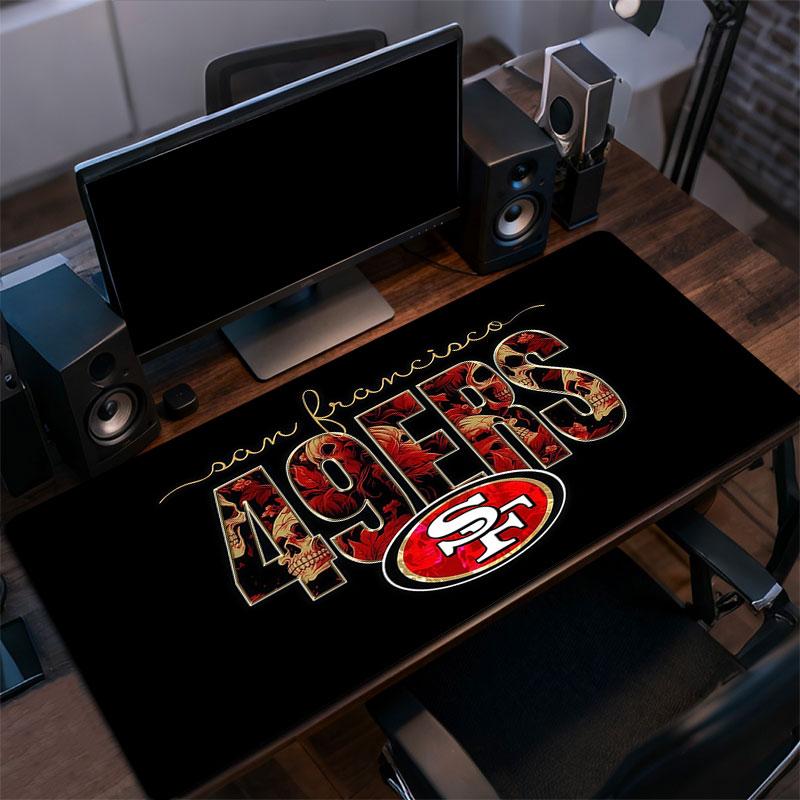 SF 49ers Players Mouse Pad, Large Gaming Desk Mat, Non-slip XXL Mousepad for Laptop & Tablet, Mini PC Playmat with Stitched Edges