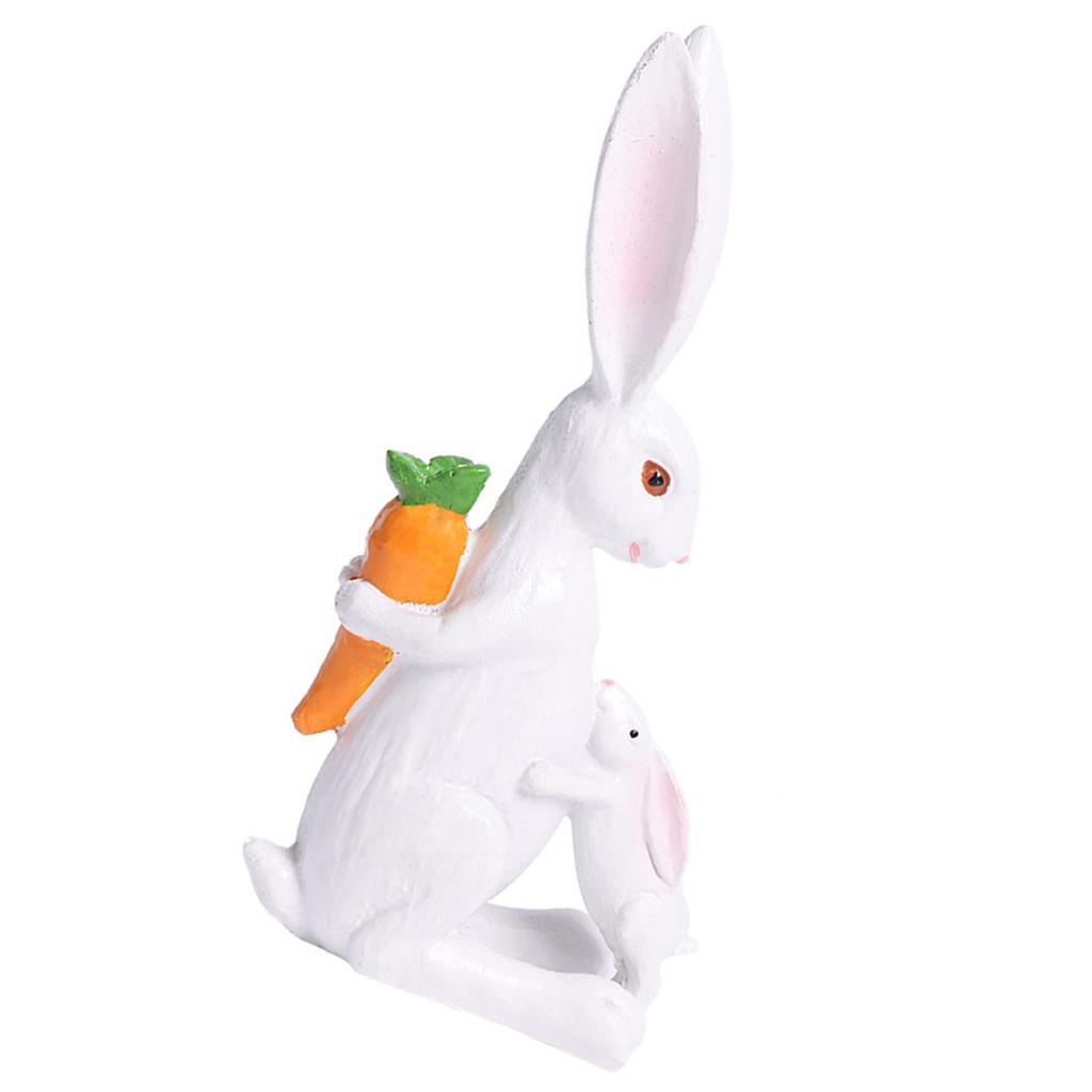 Family Bunnies Figurine Easter Rabbit Statue Indoor Easter Decoration Modern Art Spring Home Decors,Bunnies Sculpture