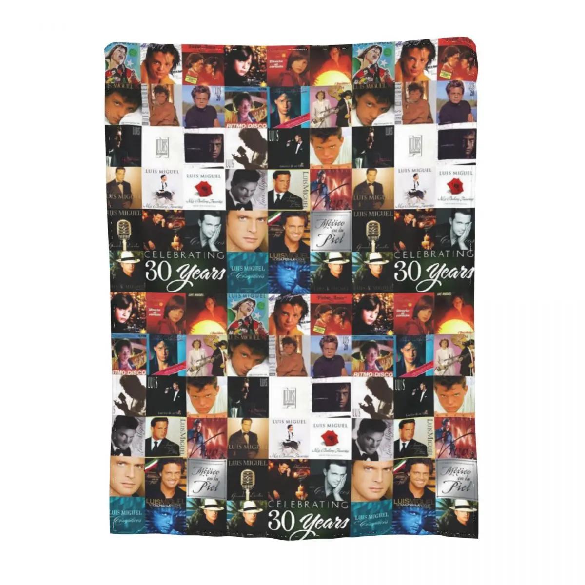 Luis Miguel Blanket Fleece Printed Mexico El Sol De Relax Ultra-Soft Throw Blankets for Bed Car Quilt 30x40in