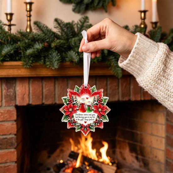 Christmas Hanging Ornaments Heartfelt Holiday Keepsake Ornament, Acrylic Decoration for Loved Office Party Decor Ones, Tree Pendant Home Party,