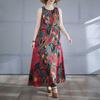 Long Skirt Summer New Sleeveless Round Neck Printed Dress