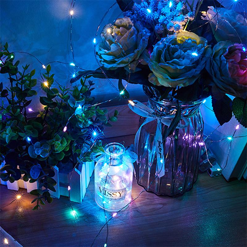 3M LED Copper Wire String Lights Battery Powered Colorful Fairy Lights For Christmas Wedding Party Holiday Decoration Lighting