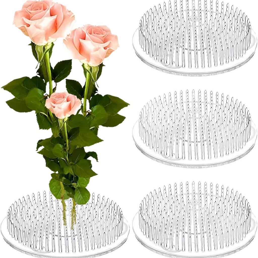 Zen Style Flower Arrangement Kit: Essential Plastic Flower Holders - Set of 3
