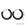 2023 Fashion 3 Colors Luminous Crystal Round Hoop Earrings Rhinestone for Women Punk Fashion Jewelry Accessories