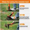 Garden Weeding Tool; Upright Weed Remover Manual Labor-Saving Durable Root-Lifter Grass-Puller Made