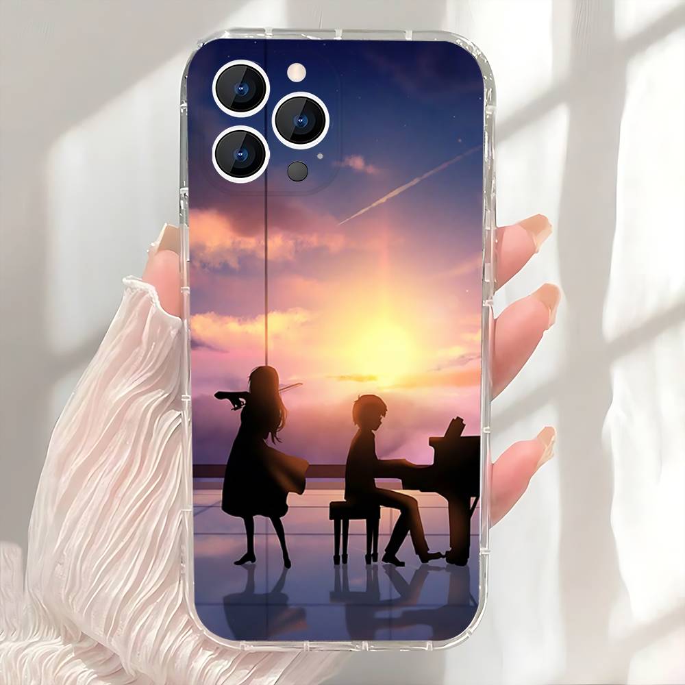 Yours Lies in A-April Phone Case For iPhone 17,16,15,14,13,12,11 Pro,Max,Plus,X,XS,XR,SE4,E Mini Transparent Soft Cover