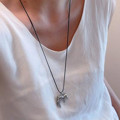 Horse Pendant Necklace Alloy Horse Charm with Tassel Tail Mane Casual Animal Necklace with Adjustable Rope for Women Men Birthday Gift
