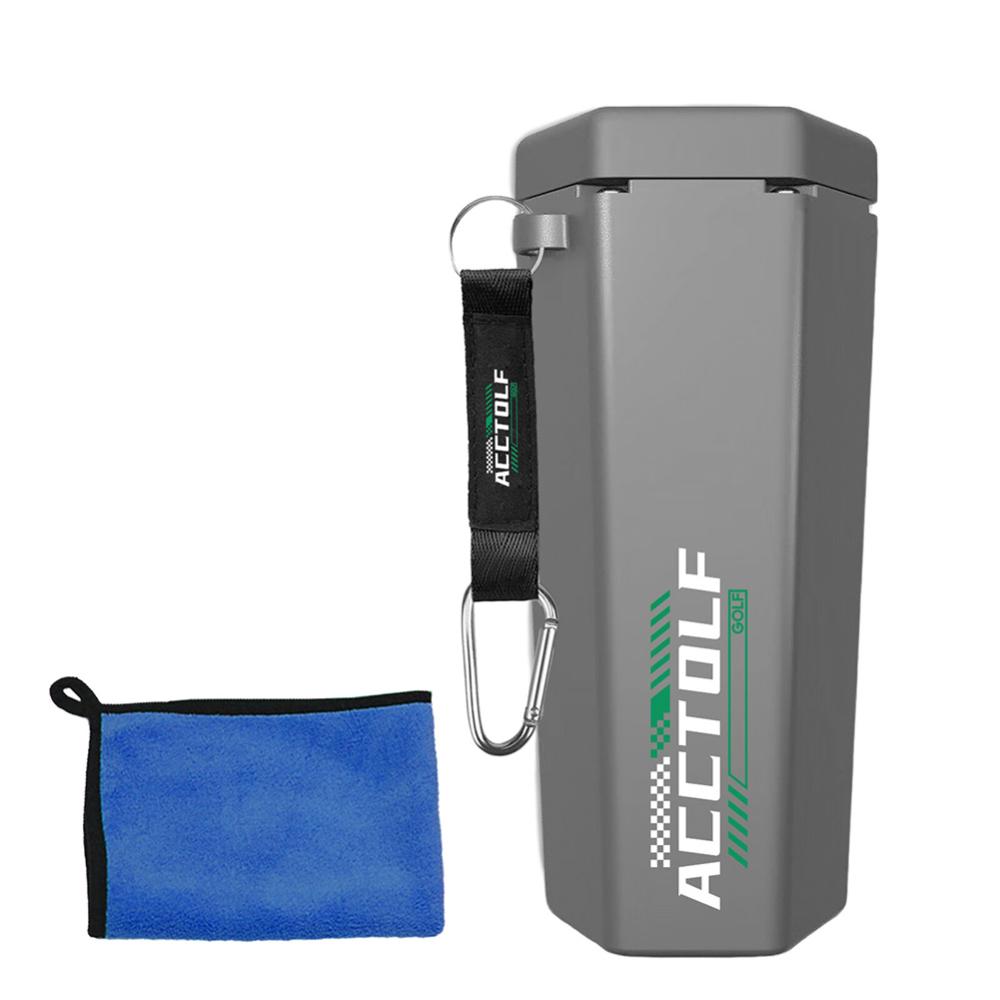 Golfs Ball Washer with Golfs Ball Towel Portable Golfs Ball Cleaner Multipurpose Golfs Club Cleaning Kit Universal Golfs Accesso серый