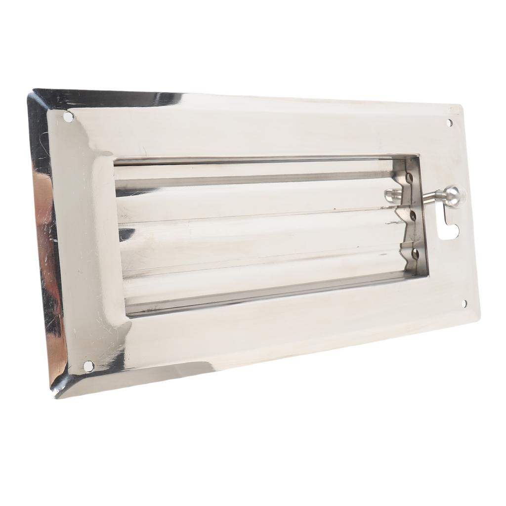Stainless Steel Louvered Vent 11.81x5.91in Adjustable Rectangular Air Grill Cover Ventilation