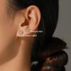 MODIAN 1 Carat D Moissanite Stud Earrings 925 Silver Sparkling Wedding Platinum Plated Fine Jewelry For Women