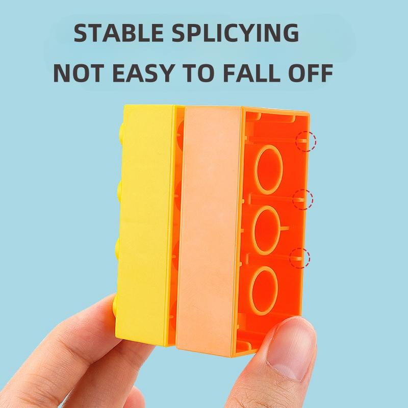 80PCS Large Particle Creative Building Blocks Set of Colorful Classic Basic Silver Brick DIY Toys for Baby Christmas Gifts