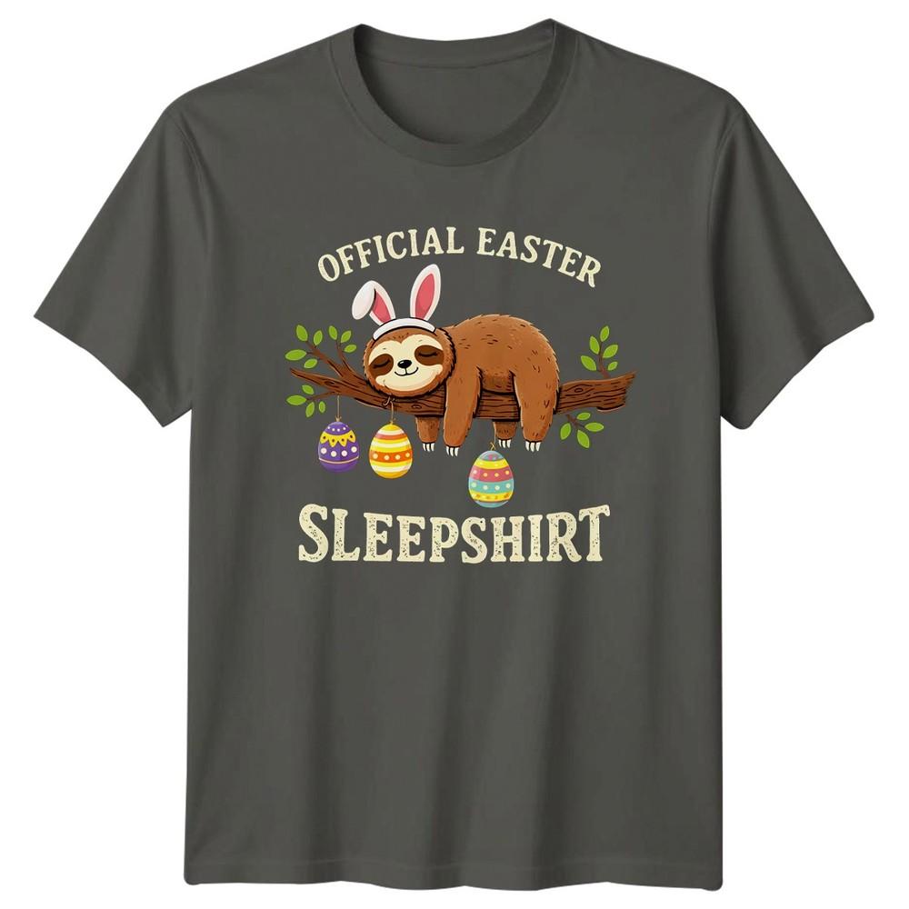 Official Easter Sleepshirt TShirt Sloth Sleeping Easter Gift For Him And Her S