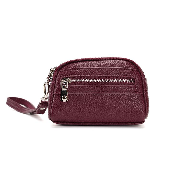 Women's Retro Mini Coin Purse - Double Zipper Handheld Wallet  Vintage Style Multifunctional Cardholder & Compact Clutch