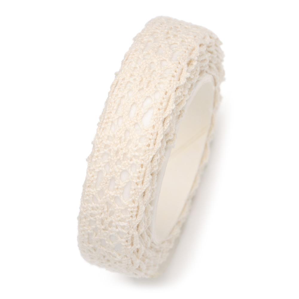 2Yards/pc Scrapbooking DIY Craft Self-adhesive Lace Tapes Sticker Cloth Tape Trimming Ribbon Lace Fabric Trim