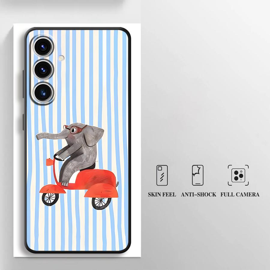 Phone Cover Case for Samsung Galaxy A57 A32 A24 A37 A22 A26 A52 A36 A53 A35 A73 A51 A25 A55 A23 A72 A71 Creative Cartoon Animals