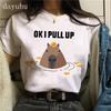 Funny 90s Capybara Tshirt Unisex Tshirt Capibara Cartoons Clothes Girl Capybaras T Shirt Female Casual Top Clothes