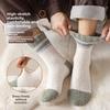 Coral Fleece Socks, Men's Mid-calf Socks, Autumn and Winter Fleece Thickened Fleece Warm Men's Long Socks, Men's Home Floor Socks