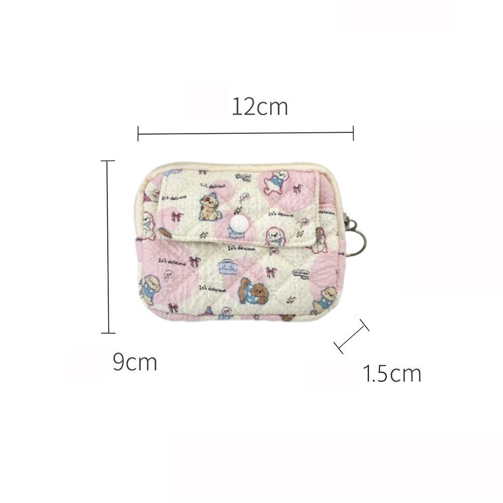 Cartoon Animals Coin Purse Multifunctional Card Quilted Storage Bag Card Hold Portable Cute Quilted Storage Bag