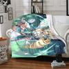 1Pc Fantasy Fairy Tale World Flannel Blanket, Soft And Comfortable, Casual Warm, Camping Travel, Christmas, Halloween Xmas Gift S1743